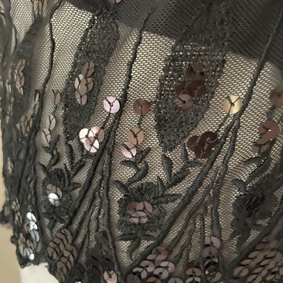 Black lace bottom beaded top size 14 australia - Picture 4 of 7